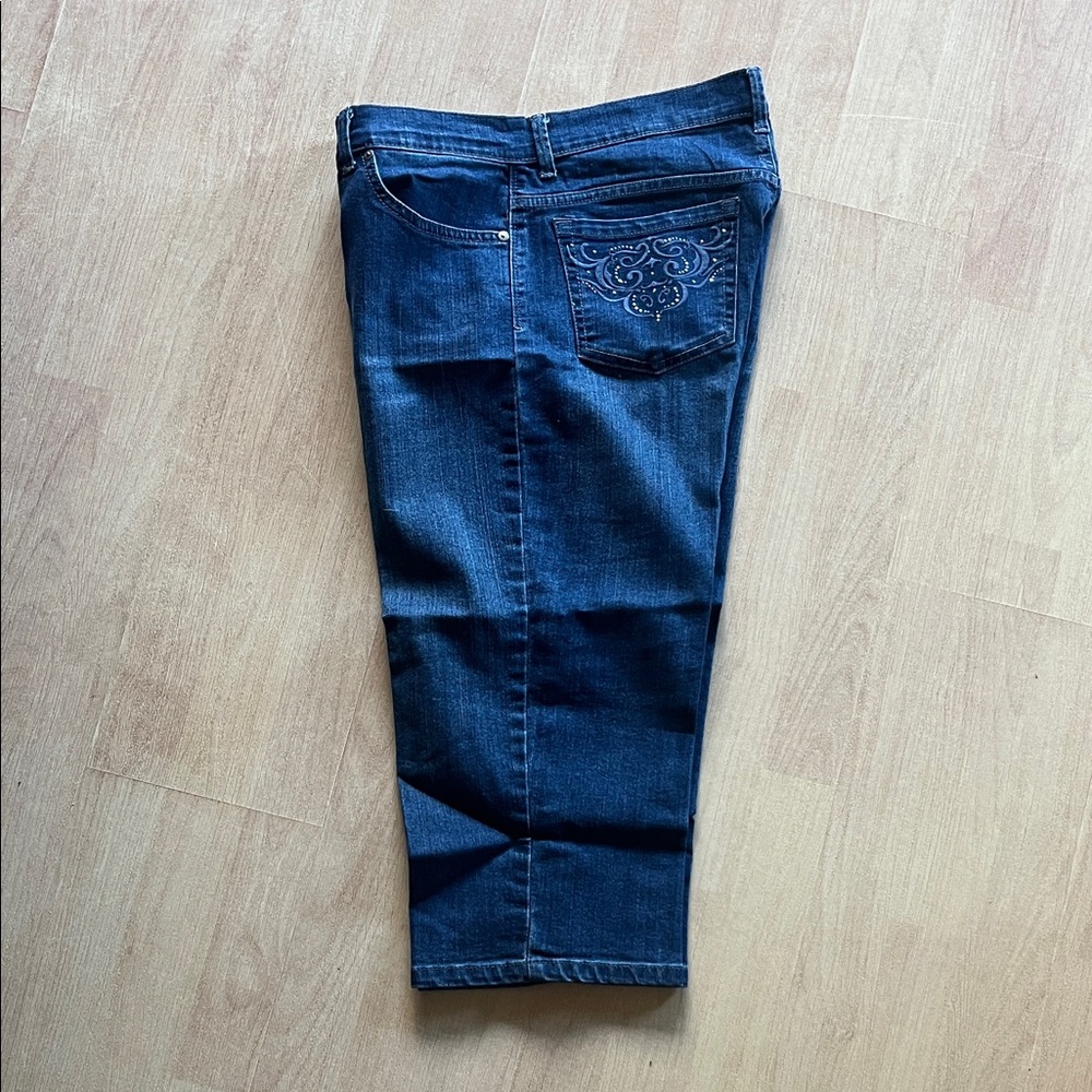 Gloria Vanderbilt Dark Blue Women's Cropped Jeans